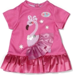 Baby born suknelė su flamingu lėlei 43 cm