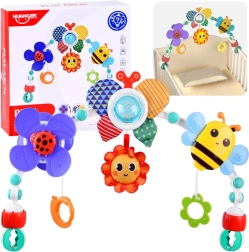 Spalvingas kabinamas lankas vežimėliui, lovytei ir automobilinei kėdutei kūdikiams