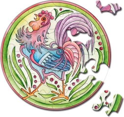 Curiosi round puzzle Picoli rooster 33 pieces