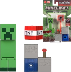 Minecraft Redstone Charged Creeper Figure with TNT Cannon