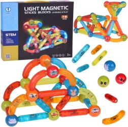 Spalvota magnetinė konstravimo rinkinys Jokomisiada su LED apšvietimu