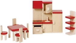 Goki dollhouse furniture – Basic kitchen