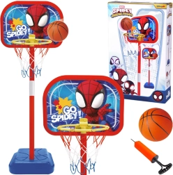 Krepšinio rinkinys SPIDEY su reguliuojamu krepšiu ir 14 cm kamuoliu