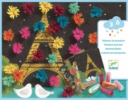 Collages with colorful tassels djeco