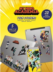 Techninės „My Hero Academia“ lipdukų etiketės – 5 lapų rinkinys