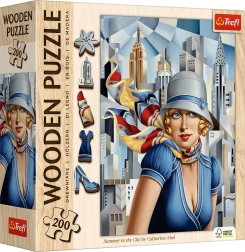 Trefl medinė dvipusė meno dėlionė: Catherine Abel – Vasara mieste, 200 dalių