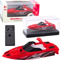 Lenktyninis RC motorinis kateris su dvigubu varikliu 2,4 GHz raudonas