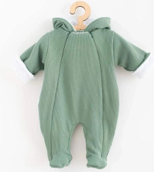 Kūdikių žieminis kombinezonas su gobtuvu NEW BABY Frosty mėtų spalvos 74 (6–9 mėn.)