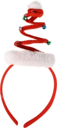 Christmas Headband with Jingle Bells - Red