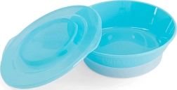 Twistshake dubenėlis mėlynas su dangteliu ir neslystančiu dugnu