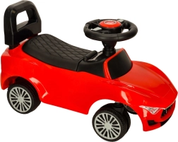 Vaikiškas stumdomas automobilis su garsais ir šviesomis – Raudona