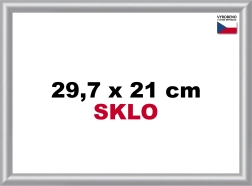 Sidabrinis plastikinis rėmelis A4 formatui