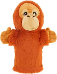 Keeleco orangutanas – ekologiška pliušinė rankinė lėlė 27 cm