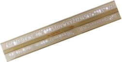 KOH-I-NOOR mokyklinė raidžių šabloninė liniuotė 1,0 cm
