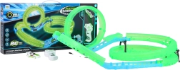 Glowing race track with RC car, 35 pieces