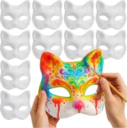 DIY cat masks for painting RUHHY – set of 10 pcs