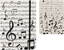 Užrašų knygelė A5 su kietu viršeliu, muzikinis motyvas