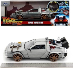 DeLorean „Atgal į ateitį III“ 1:24 metalinis modelis su atidaromomis durimis (Jada Toys)