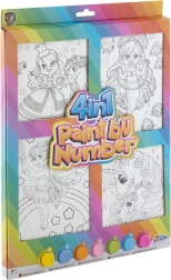 Tapyba pagal skaičius 4 viename mergaitėms – kūrybinis rinkinys