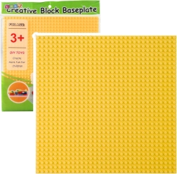 Statybinė plokštė kaladėlėms geltona 25,5x25,5 cm