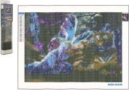 Deimantinė tapyba NORIMPEX – drugelių fėja 30 × 40 cm