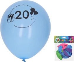 Inflatable balloons 30 cm with number 20 – set of 5 pcs