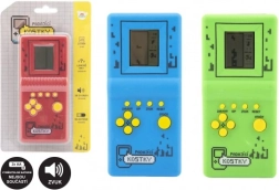 Elektroninis žaidimas Krintančios kaladėlės galvosūkis, plastikas 7 x 14,5 cm, 3 spalvos, su garsu, veikia su baterijomis