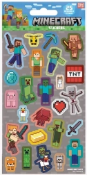 Pilkos „Minecraft“ lipdukai, 25 vnt.