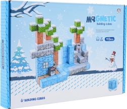 Magnetic 3D Building Blocks, Winter Edition, 113 Pieces