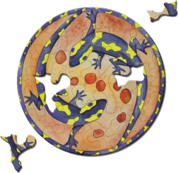 Round puzzle CURIOSI Picoli – salamander, 33 pieces