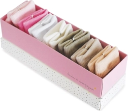 Doudou dovanų rinkinys mergaitėms – kojinės 0–6 mėn., 7 poros