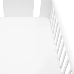 Jersey crib fitted sheet NEW BABY 120 × 60 white