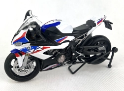 BMW S1000RR motociklas, mastelis 1:12, baltas