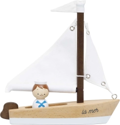 Le Toy Van medinė burinė valtis su kapitonu