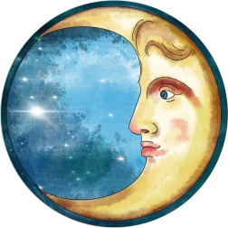 Round Puzzle CURIOSI Picoli – Moon, 33 Pieces