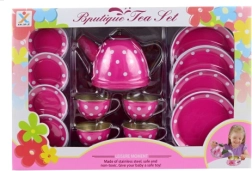 Skardinis vaikų arbatinukų rinkinys su taškeliais