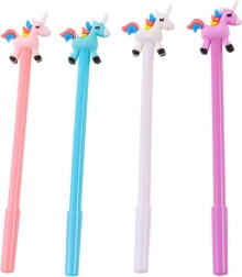 Rašiklis su vienaragiu, juoda širdelė 0,5 mm – spalvų miksas