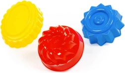 Plastinės smėlio „bábovkės“ formelės, 3 vnt. POLESIE