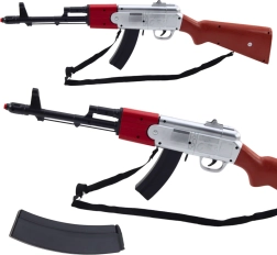 Žaislinis šautuvas su garsu ir dirželiu 65 cm