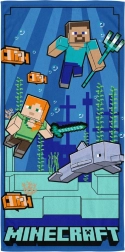 Greitai džiūstantis vaikiškas rankšluostis Minecraft – povandeninis nuotykis