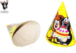 Vakarėlio kepurėlė su Kurmiuko ir jo draugų motyvu