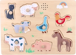 Garsinis medinis ūkio dėlionės rinkinys