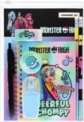 Mokyklinis rinkinys MONSTER HIGH su dėklu ir sąsiuviniu