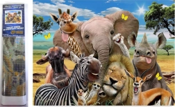 Diamond Painting Safari Selfie 30 × 40 cm
