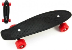 Pennyboardas 43 cm su metalinėmis ašimis, maksimali apkrova 60 kg – juoda