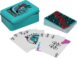 Fortnite žaidimo kortos skardinėje dėžutėje