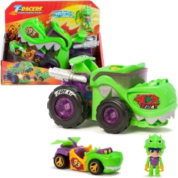 T‑Racers T‑Rex Mega Wheels rinkinys su paleidikliu ir vairuotoju