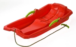 Baby Mix Karol plastic sled with brakes red
