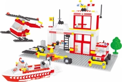 Compatible Building Set Bloxo Fire Station 368 pcs