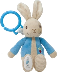 Vynkiojamas pliušinis triušiukas PETER RABBIT su pakabinimo žiedu